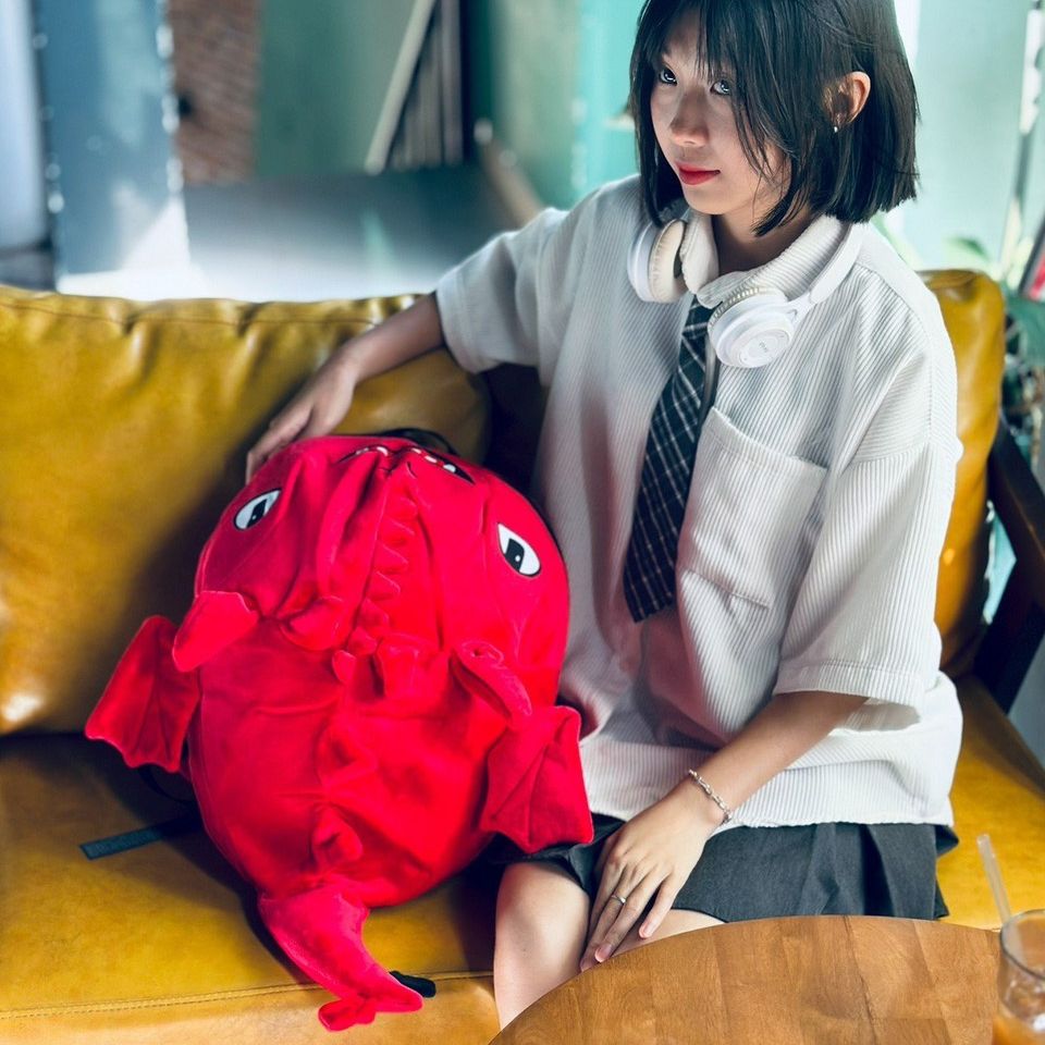 Balo rồng vải nhung mịn cỡ to nhiều màu lựa chọn