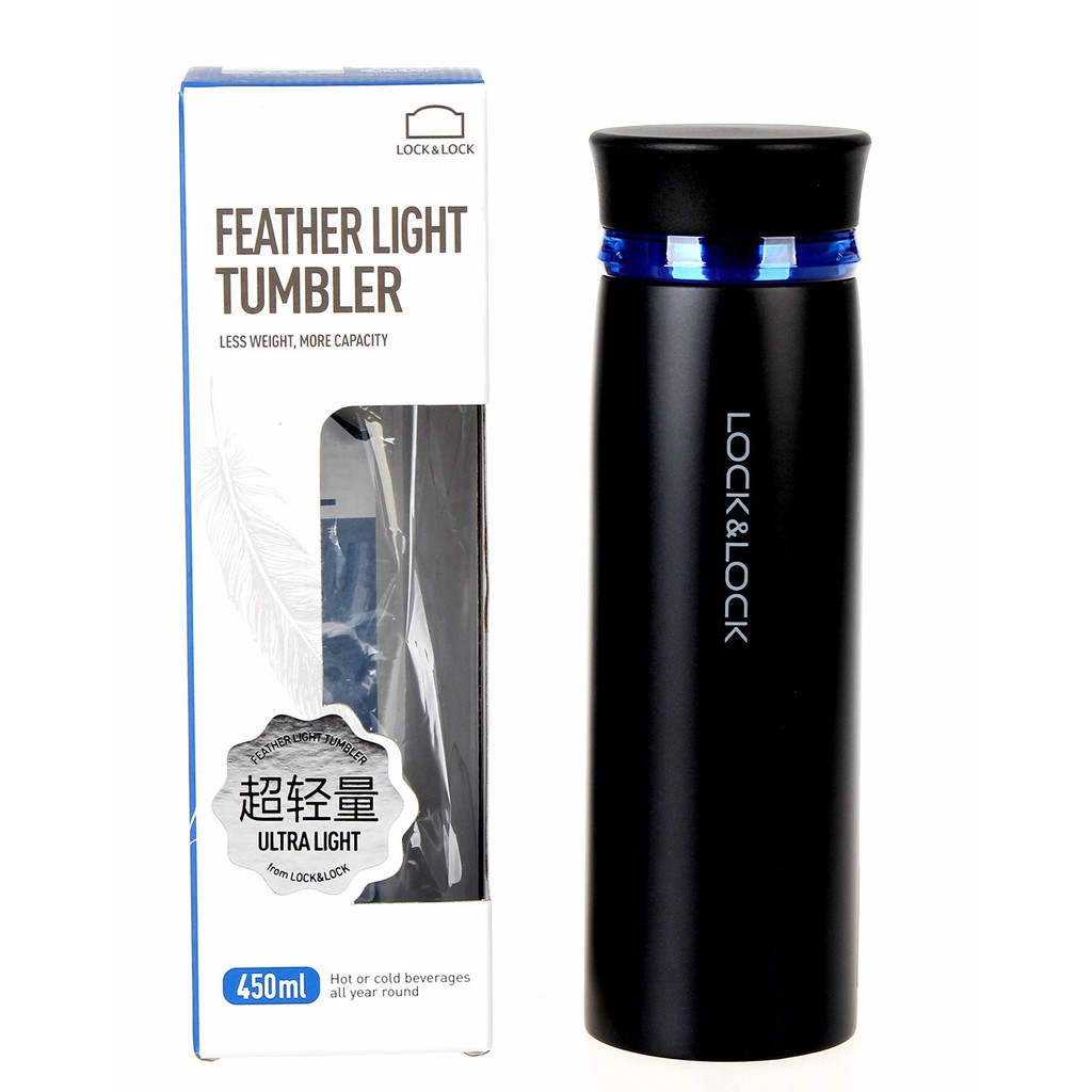 Bình Giữ Nhiệt Lock&Lock Feather Light LHC4131BKB (450ml)