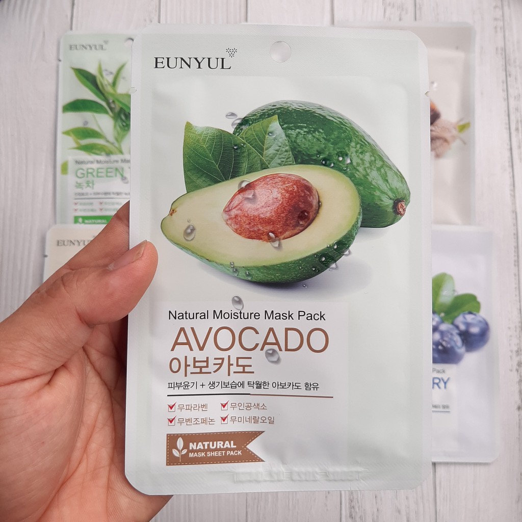 Mặt Nạ Eunyul Natural Moisture Mask Pack cấp ẩm dưỡng trắng sáng Da
