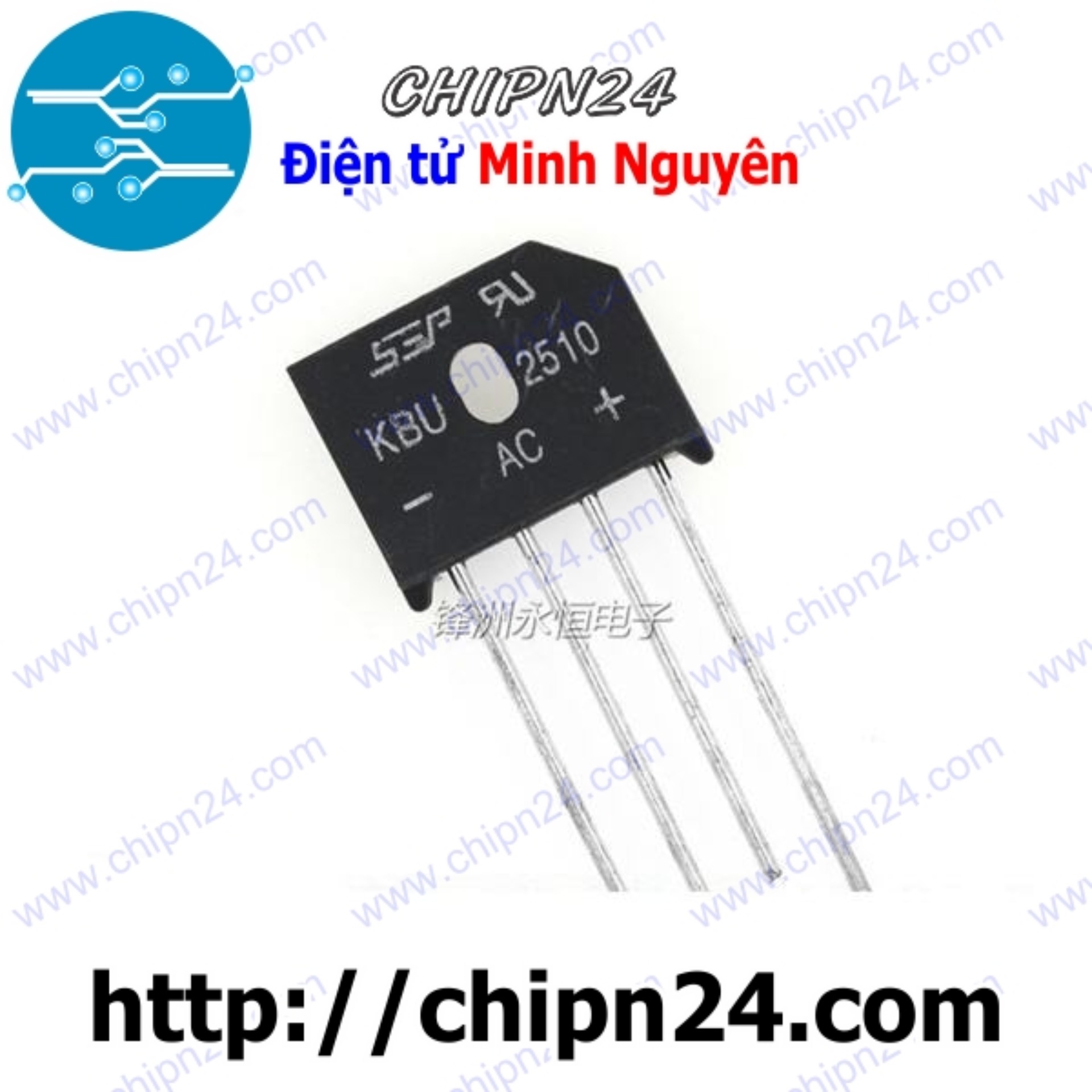 Cầu diode kbu2510 25a 1000v