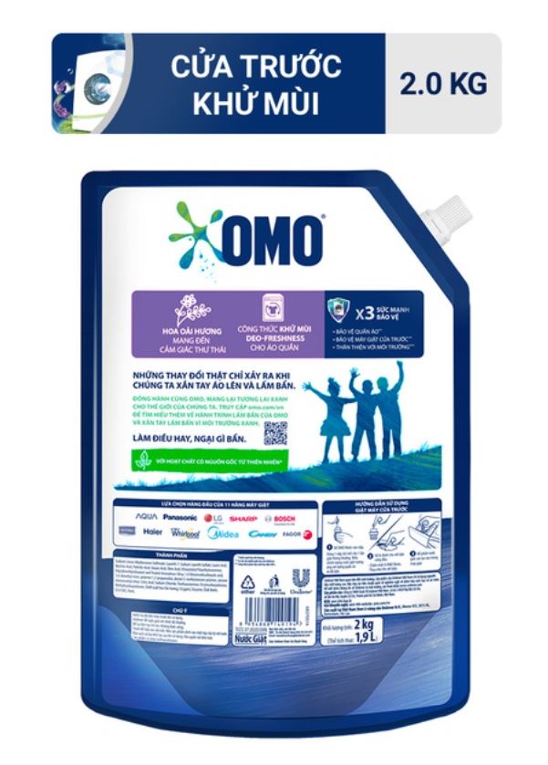 Combo 2 Túi Nước Giặt OMO Matic  2kg/2.2kg