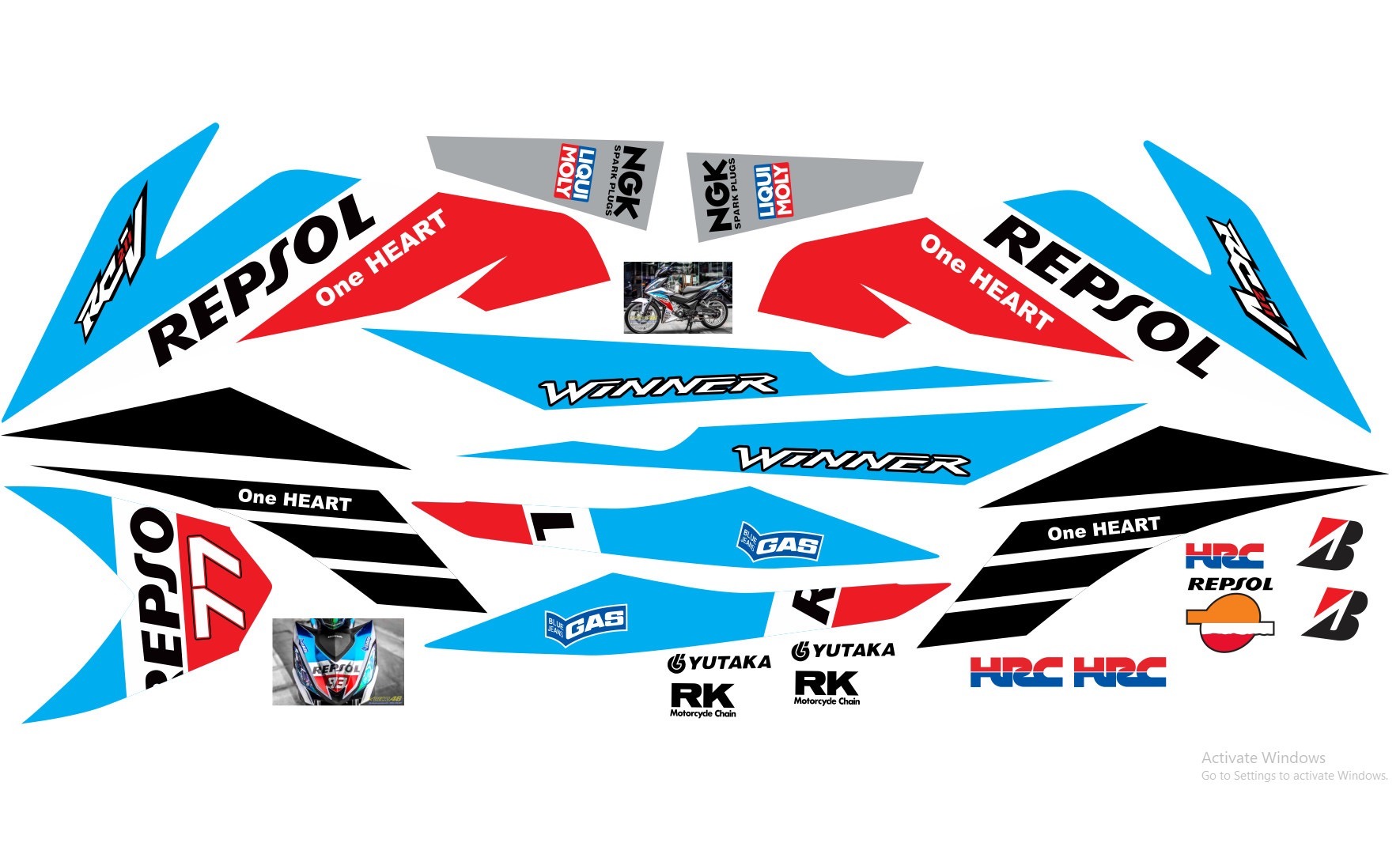 TEM RỜI WINNER 150 REPSOL CROM