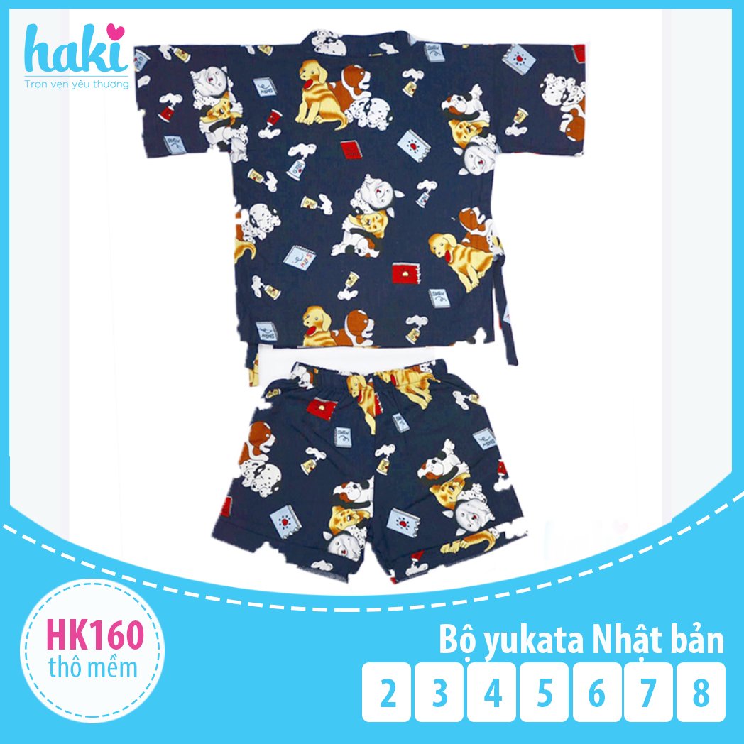 Bộ Yukata cộc tay cho bé HAKI HK152 (10-26kg)