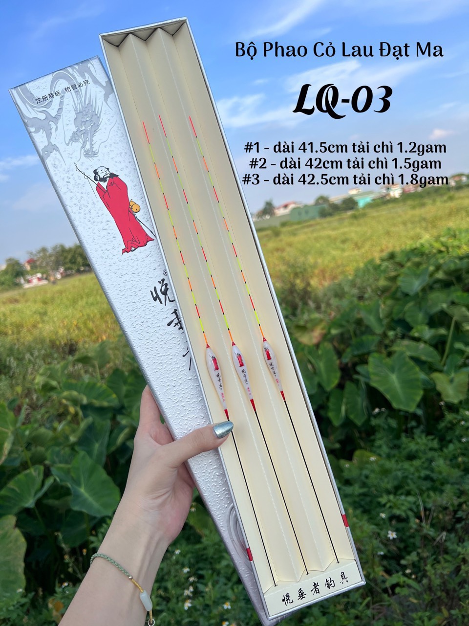 Bộ 3 Phao Câu Đài Cỏ Lau Đạt Ma Cao Cấp