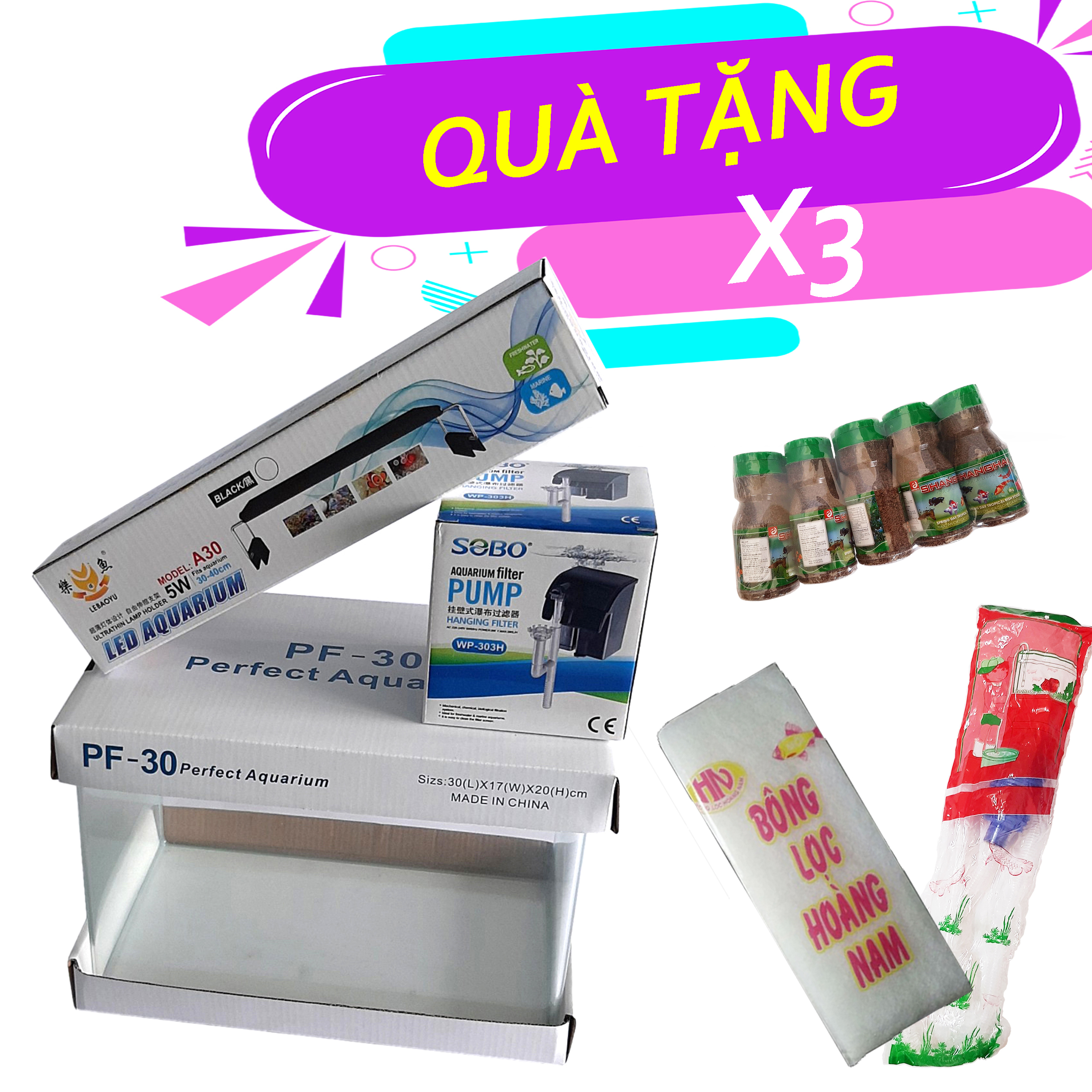 Bể cá đúc 30x17x20 cm, hồ cá mini thủy sinh để bàn
