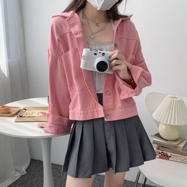 [HCM]ÁO KHOÁC KAKI NỮ HỒNG ÁO KHOÁC BÒ ÁO CHỐNG NẮNG DONG PHUONG FASHION