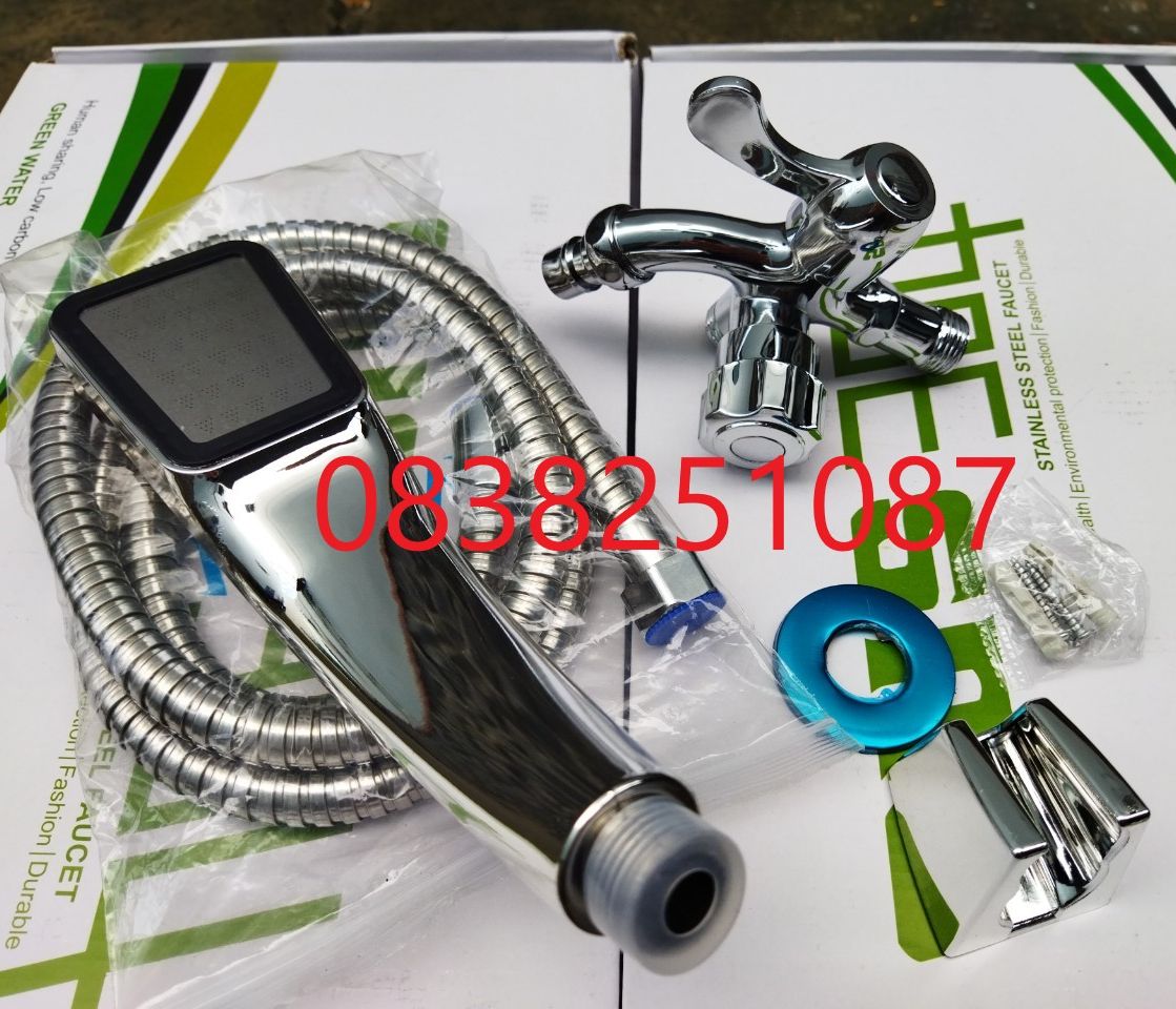 Combo củ sen + tay sen dây sen tắm lạnh dễ lắp đặt