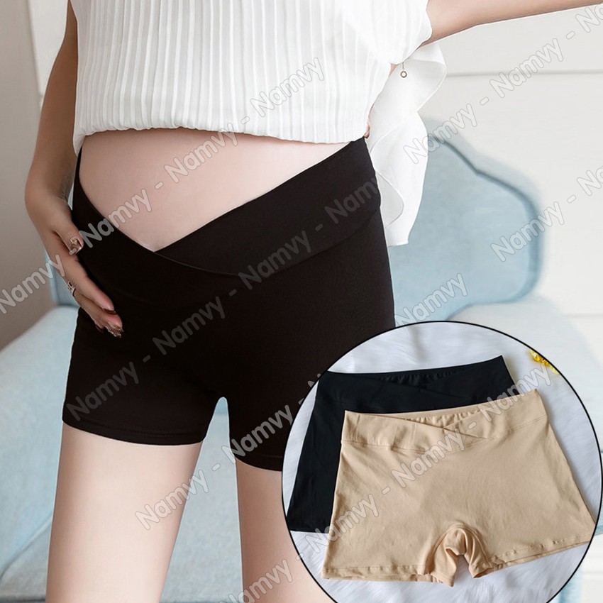 Quần mặc váy bầu cạp chéo cotton lạnh mịn mát (nhiều size)