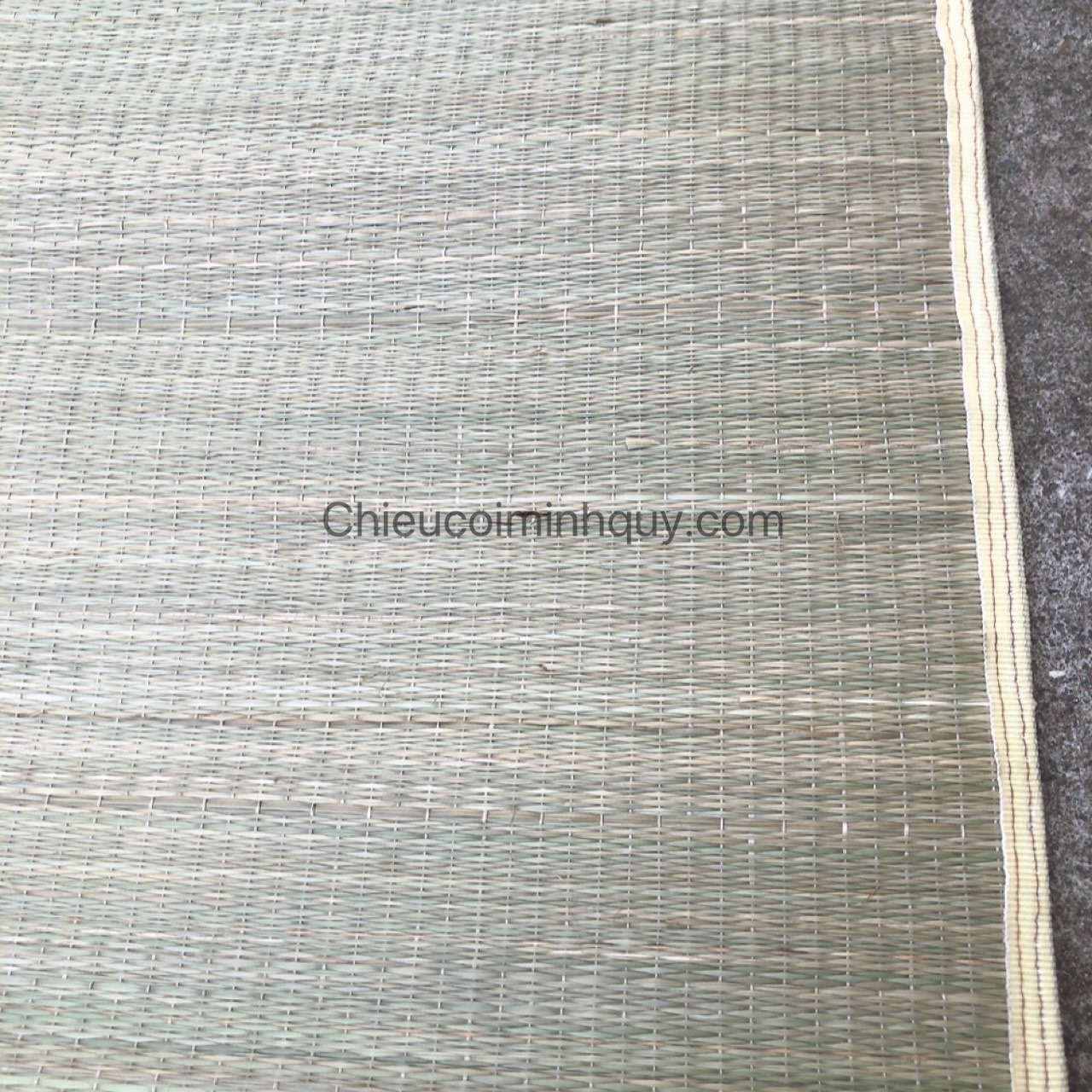 Premium White Sedge Mat 90 cm with Border