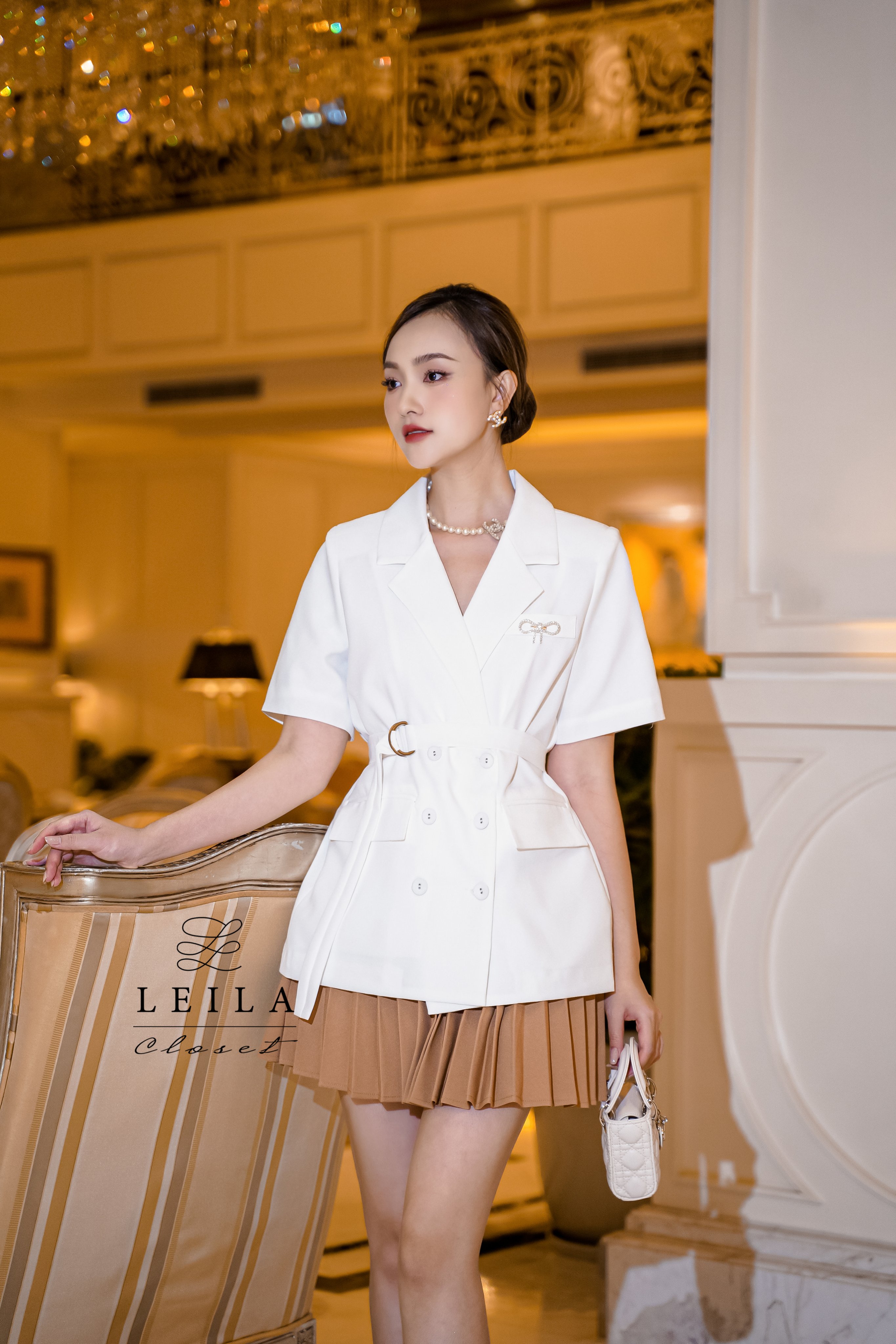 Vie blazer ngắn tay Leila closet