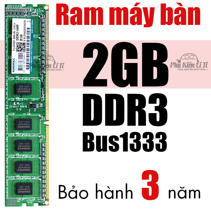 [HCM]Ram máy tính bàn Kingmax PC3 DDR3 2GB Bus 1333