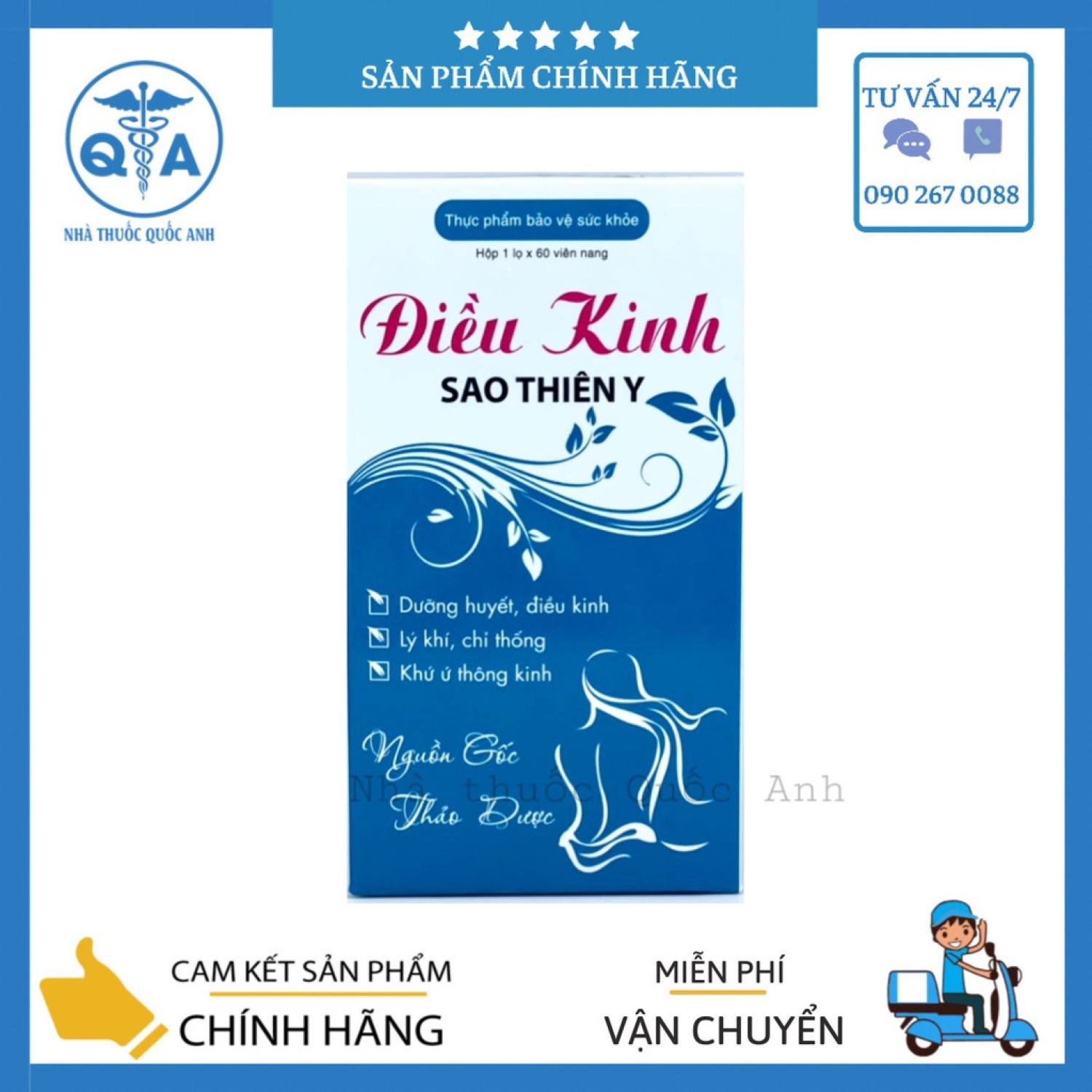 Viên uống Điều kinh Sao Thiên Y Giúp bổ khí huyết, điều hòa kinh nguyệt