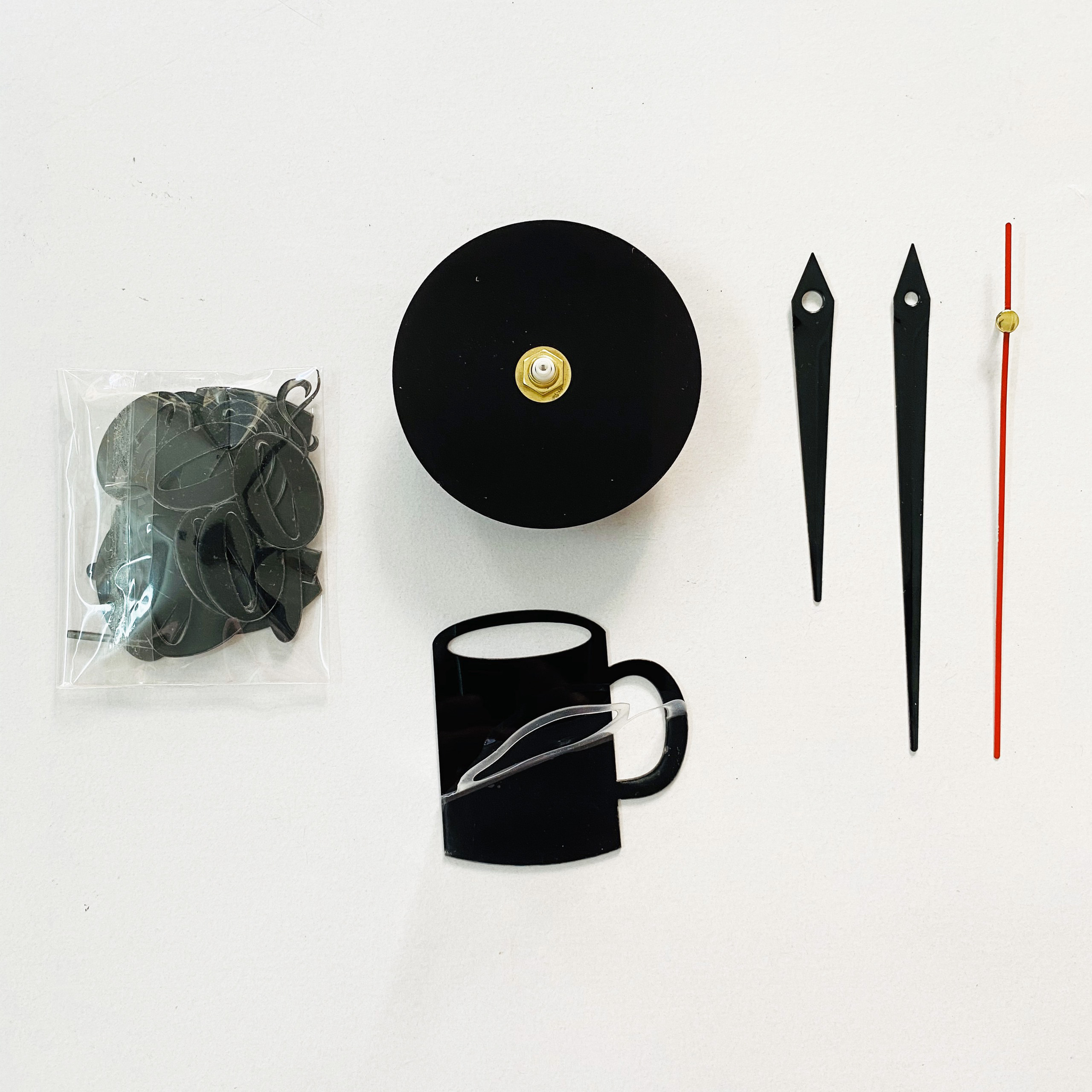 Đồng hồ diy dán tường cafe ly