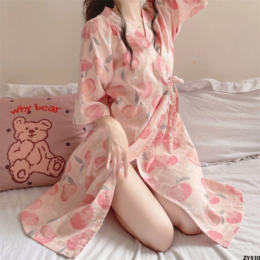 Đồ Bộ Pijama Nữ Dài Tay Beo Phối Phong Cách Hoạt Hình L3178 50-64kg – Đồ ngủ  đầm ngủ váy ngủ đồ lót nữ đẹp sexy và gợi cảm