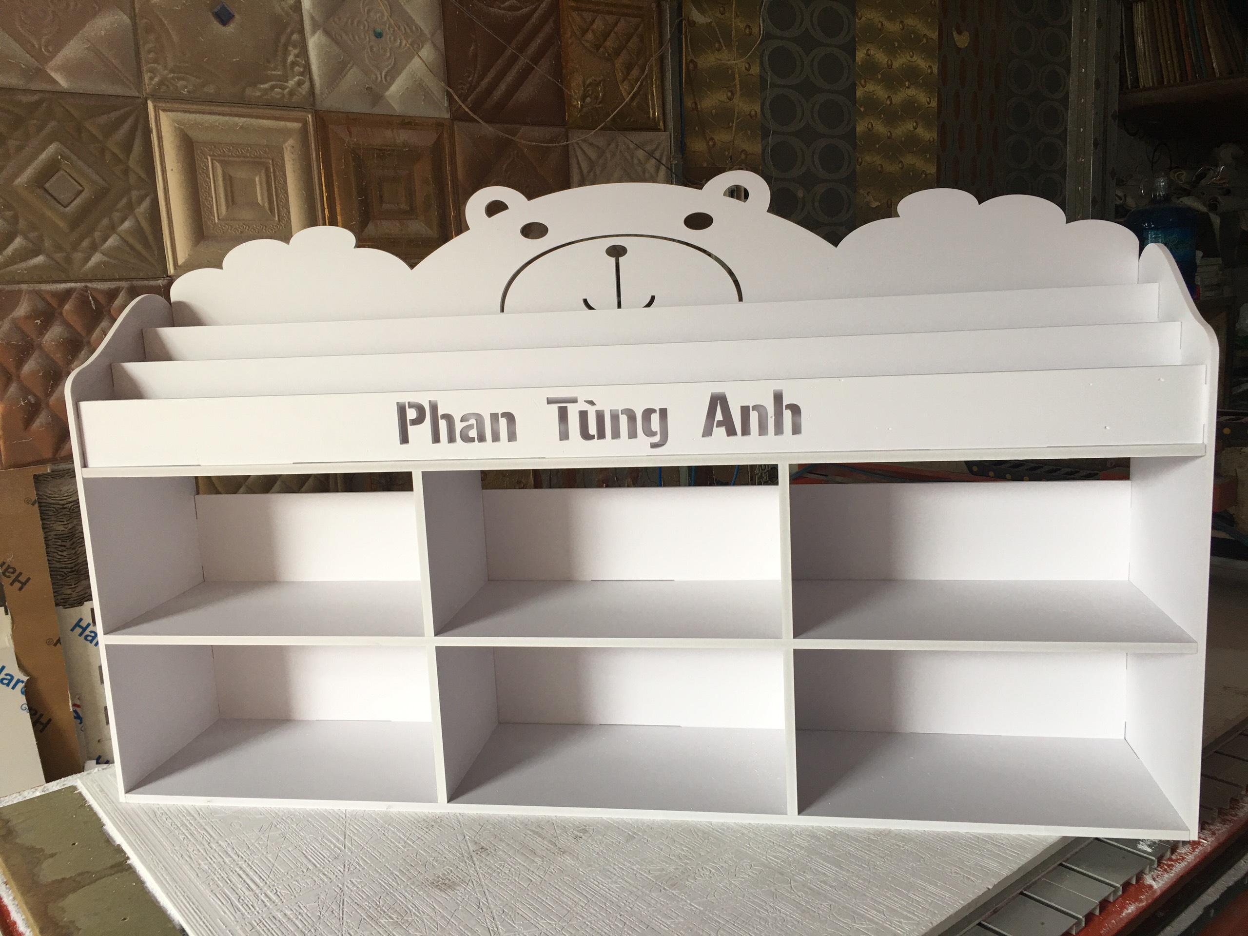 Kệ sách cho bé hai tầng ngăn chứa đồ ( Size vừa)