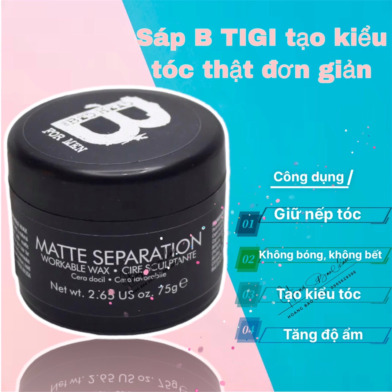 Sáp Vuốt tóc Nam B Bed head For men Tigi Giữ Nếp Tốt