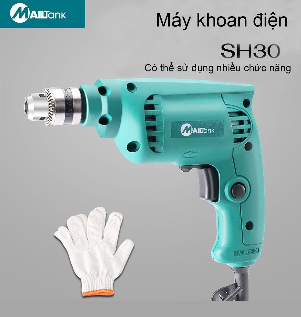 Máy khoan cầm tay Máy khoan điện MAILTank SH30 có khoan búa - khoang tường - máy đục bê tông - máy khoan gỗ - máy khoan sắt - Máy khoan MAILTank công suất lớn 500W