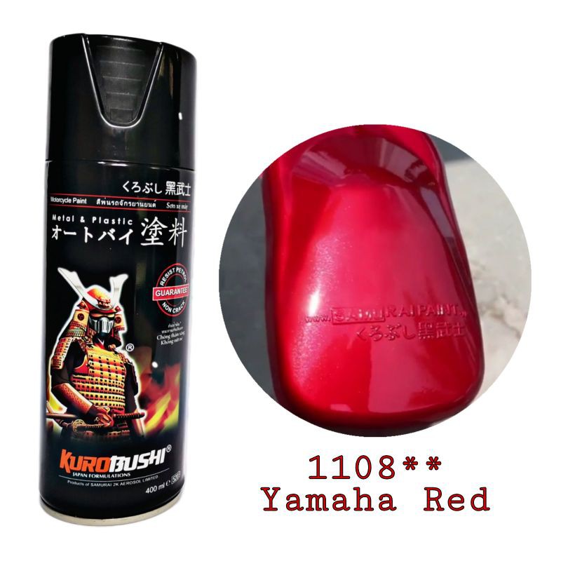 CHAI SƠN XỊT SAMURAI MÀU ĐỎ CANDY ÁNH KIM 1108 400ML CÓ HẠT KIM TUYẾN