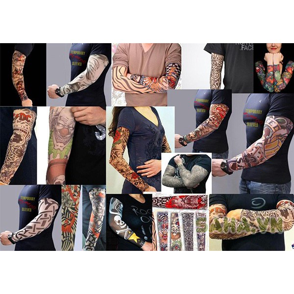 Bộ 2 Găng tay hình xăm tattoo