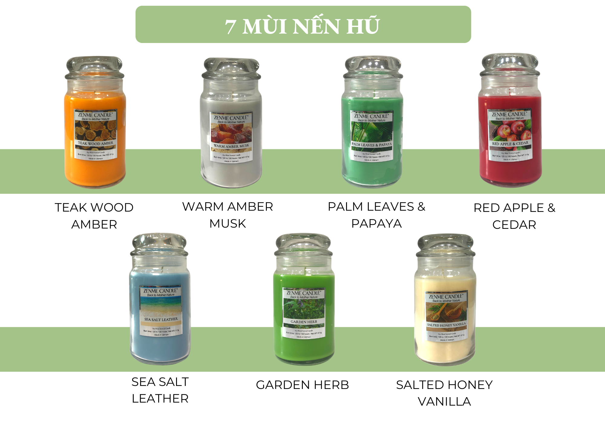 Nến thơm Zenme Hũ