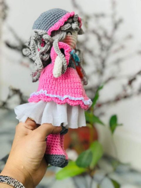 Búp bê handmade len móc 30cm
