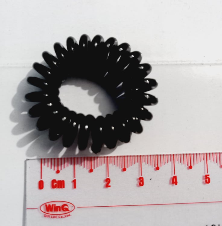 5 Sợi Cột tóc lò xo đen nhỏ 3cm lẻ 1 cái