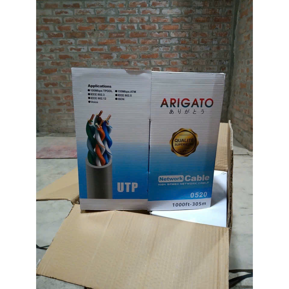 [HCM]Thùng dây mạng cat5 Arigato full 305m