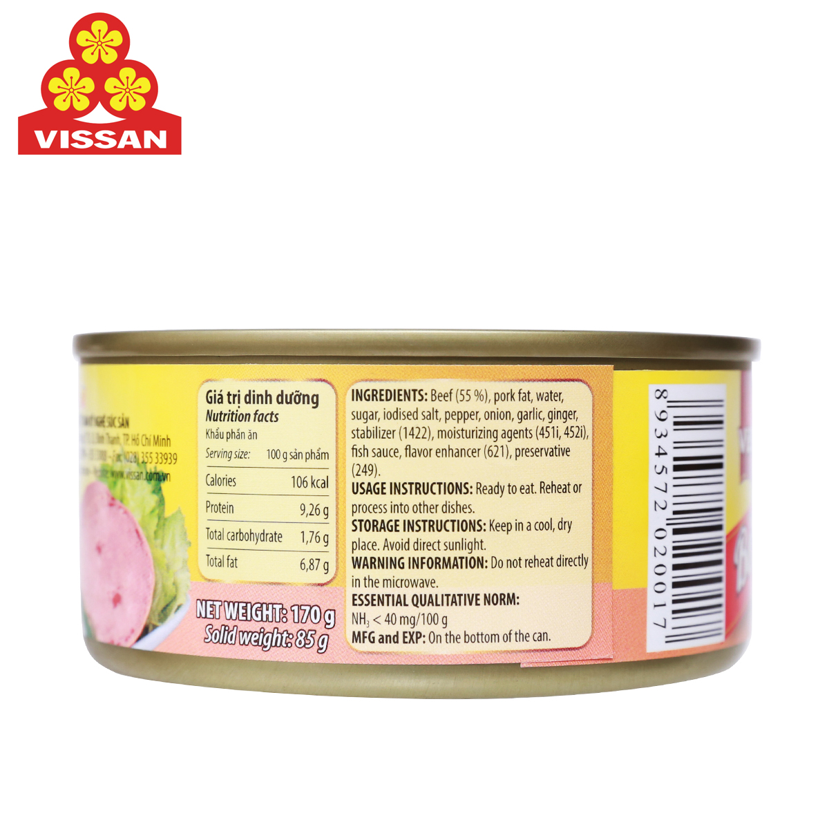 BÒ 2 LÁT TWO BITS OF BEEF VISSAN 170 GRAM