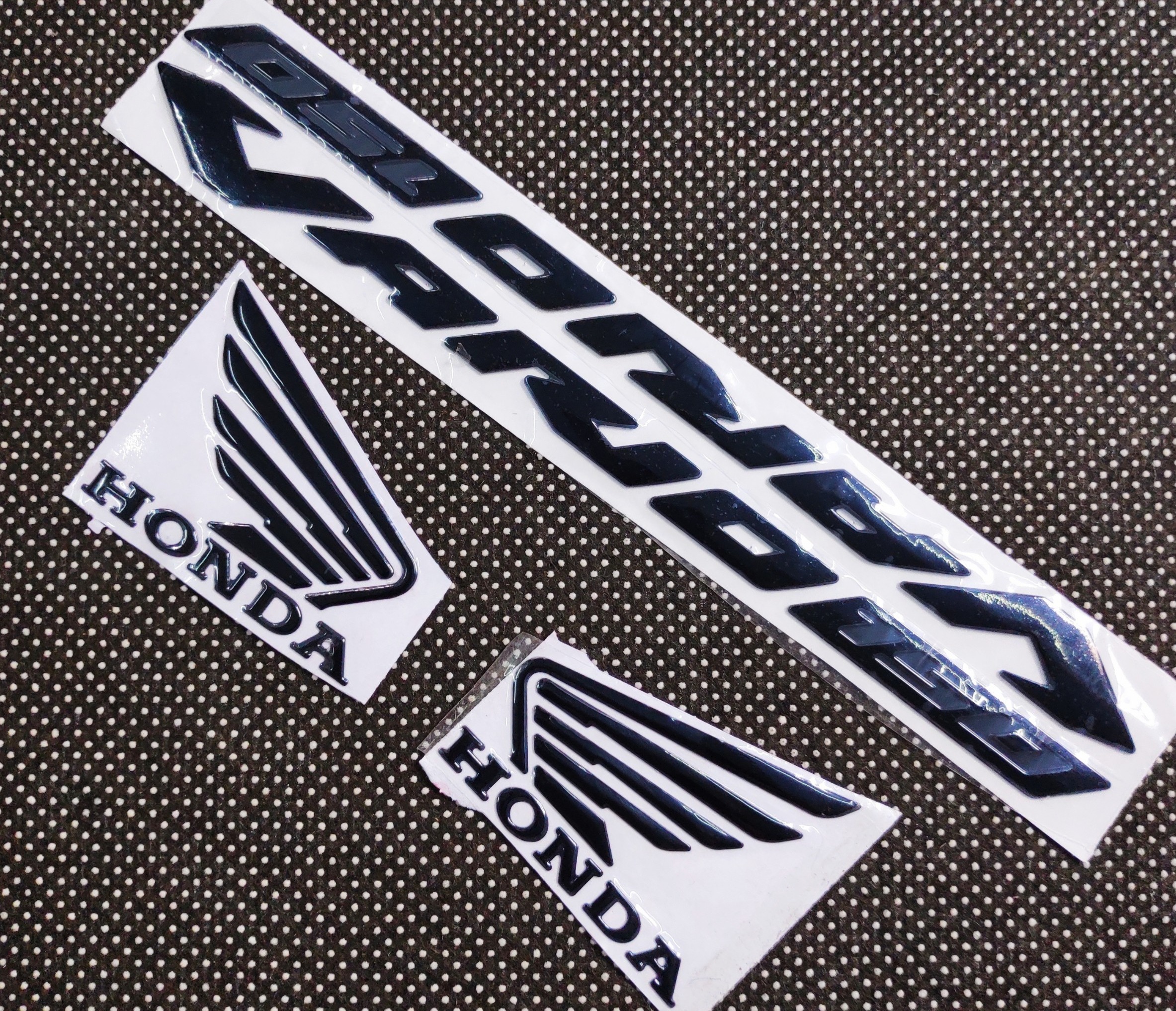 [chú ý] COMBO bộ tem nỗi dẻo chữ VARIO 150 đời 2015 và tem cánh chim HONDA WINGS mẫu ZIN MÀU ĐEN