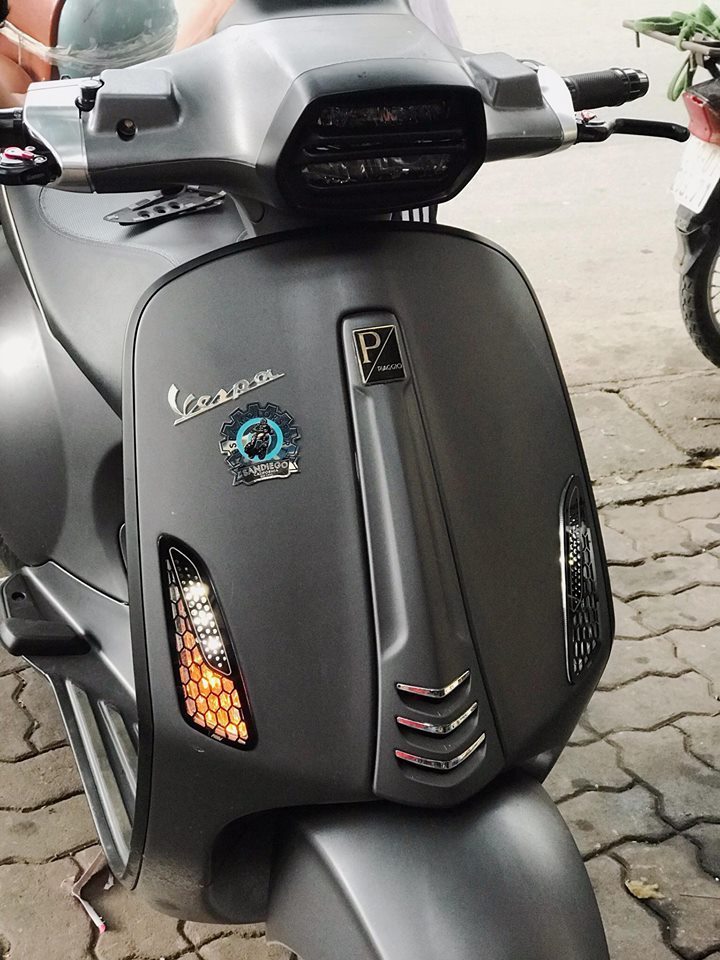 LOGO CHỮ P ĐỘ XE VESPA LOẠI MỎNG