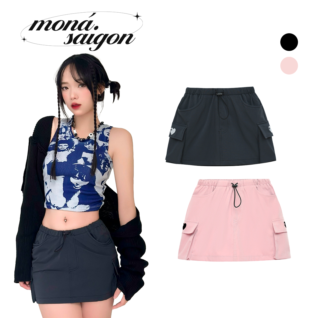 [VOUCHER 12%/149K] Chân váy túi hộp cargo MONÁ - BOX