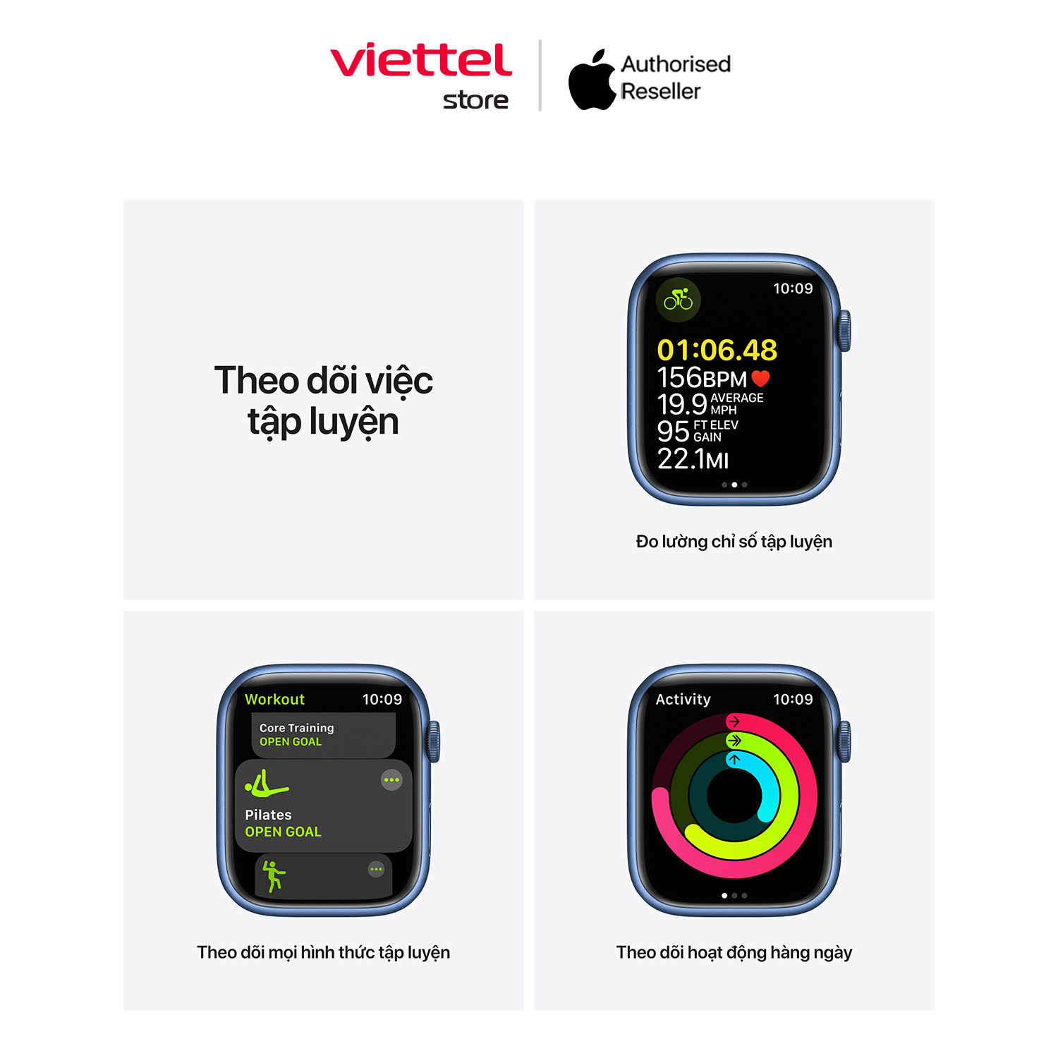 [Trả góp 0%] Apple Watch Series 7 GPS Chính hãng (VN/A) [Viettel Store]