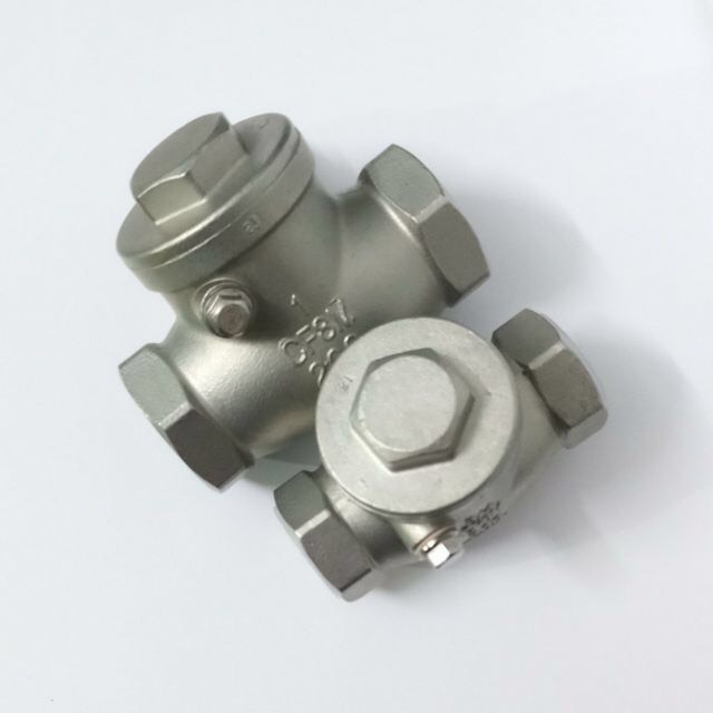 Van 1 Chiều Lá Lật Inox 304, Phi  27 , 34 ( DN 20, DN25 )Nối Ren