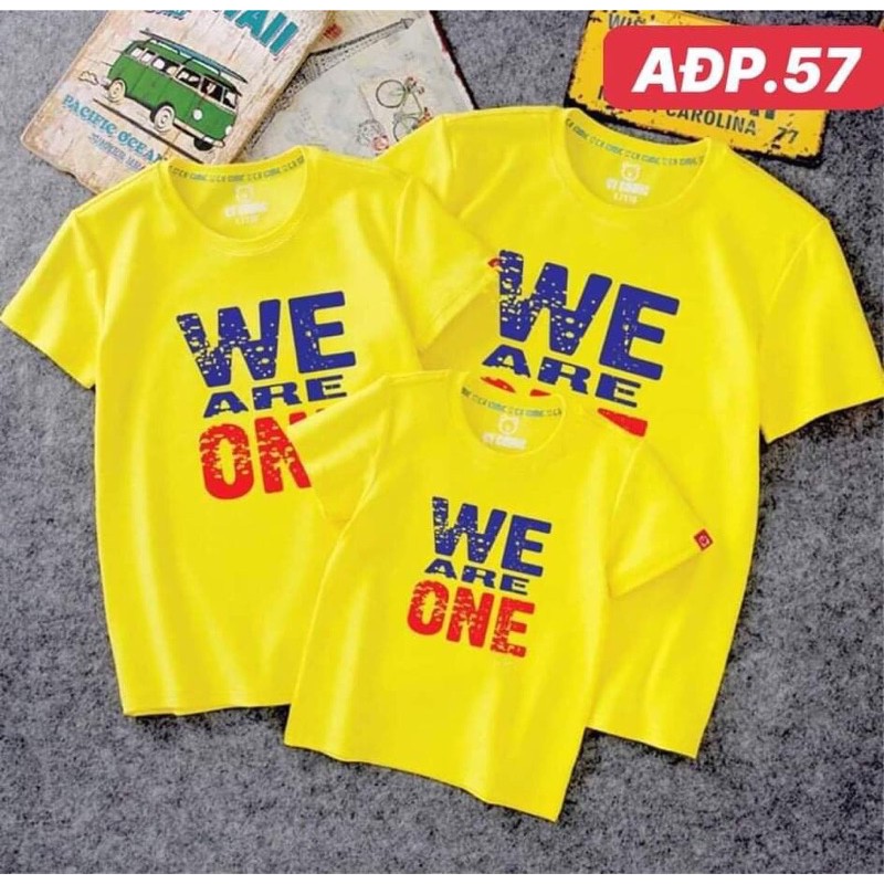 Áo thun mặc nhóm lớp team chúng ta là 1 we are one