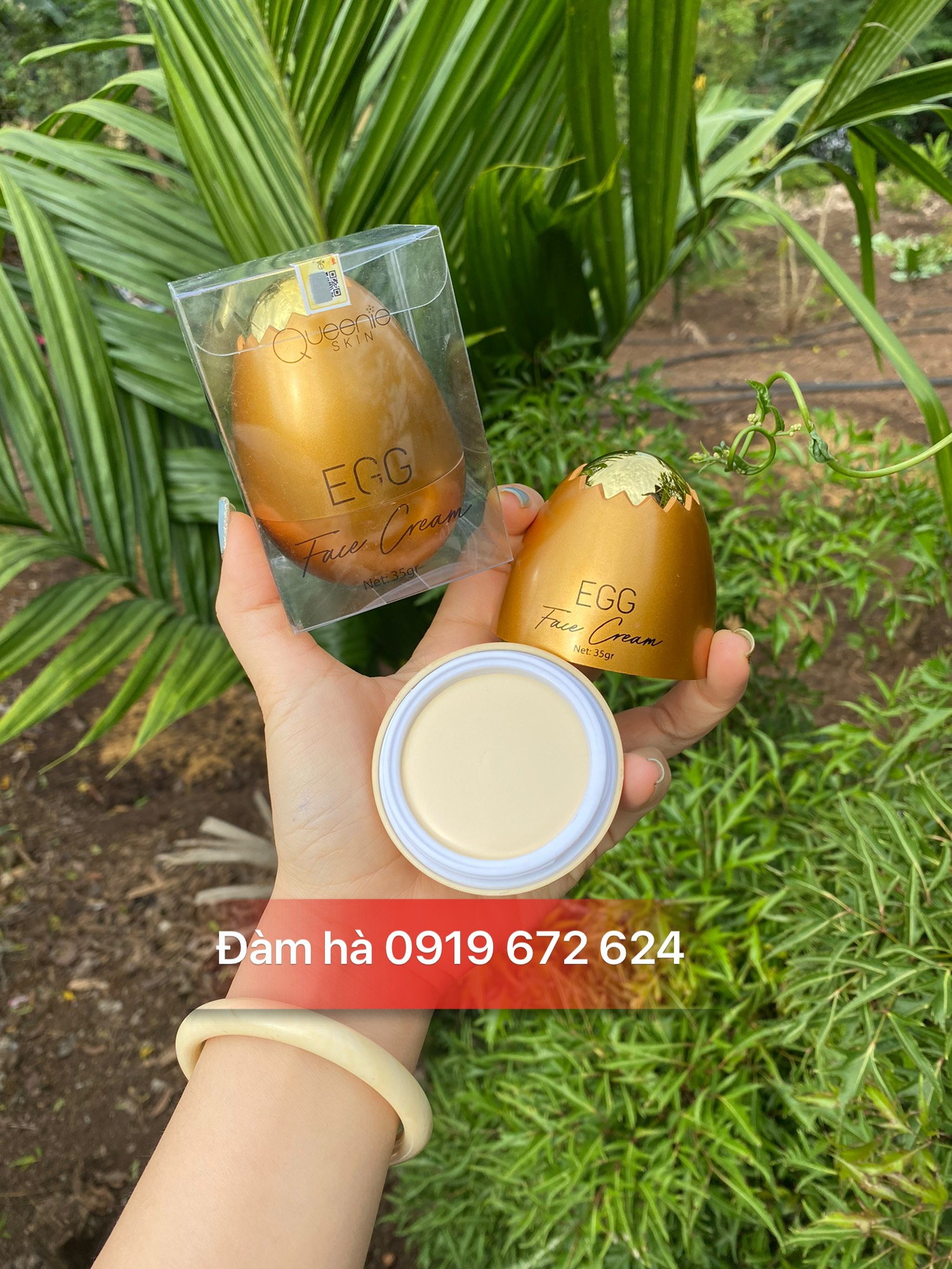 KEM FACE TRỨNG GÀ VÀNG QUEENIE_SKIN ( Dưỡng Da Mặt Trắng Hồng , Mịn Màng, Căng Bóng)