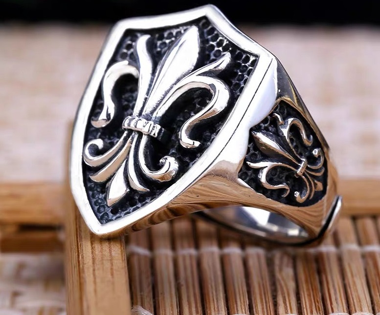 Nhẫn Nam Mặt Khiên, Nhẫn Mỹ Chất Liệu Thép Titan Không Đen Không Dị Ứng 0501303 -  Tặng Kèm Hộp + Bảo hành trọn đời, sản phẩm không đen, không phải màu - Thương Hiệu KJ - nhẫn nam đẹp, nhẫn quân đội mỹ