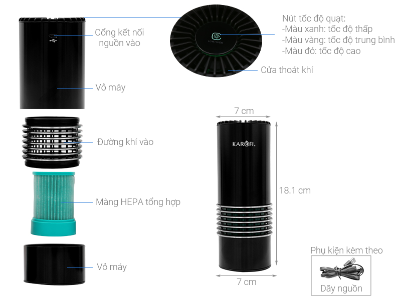 Máy lọc không khí Karofi KAP-C133