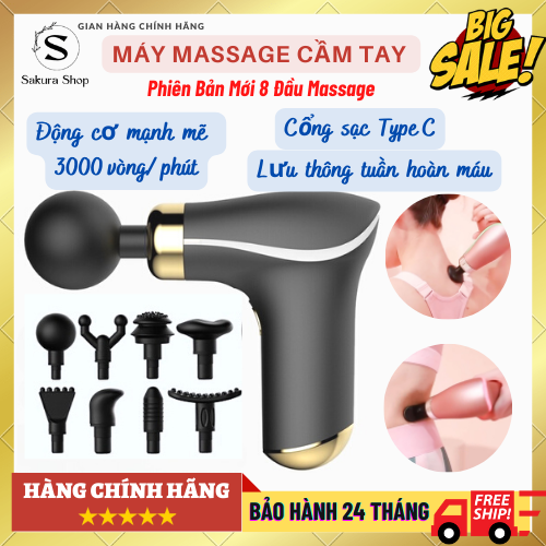 Máy massage cầm tay KH-325, Máy massage toàn thân đa năng cầm tay 8 đầu 4 chế độ rung, máy mát xa cầm tay mini bản mới 2022 mát xa toàn thân, Máy massage cầm tay rung, may massage cam tay, máy mát xa cổ vai gáy, máy massage cầm tay