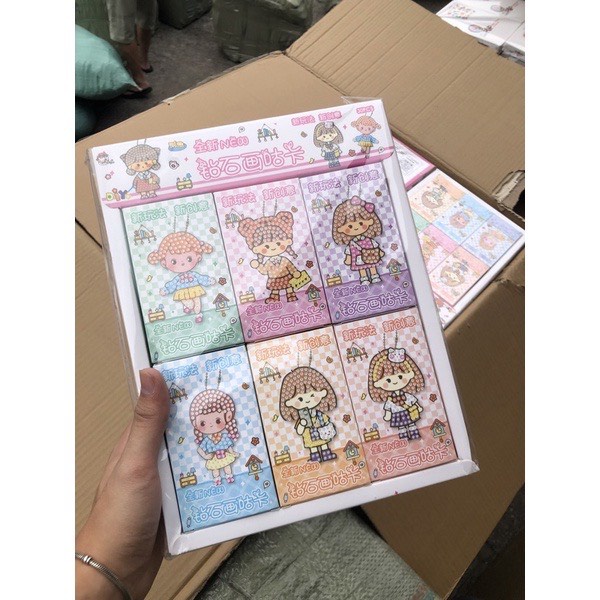 Bộ sticker tranh đính đá handmade cho các bé