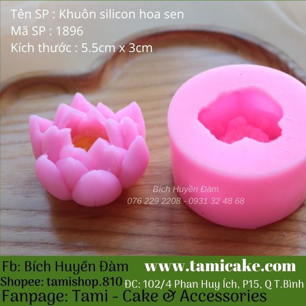 Khuôn silicon hoa sen thái 1896