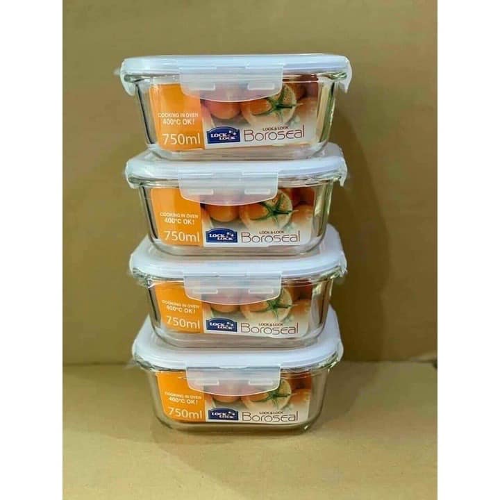 THỐ THỦY TINH LOCK AND LOCK VUÔNG 750ml