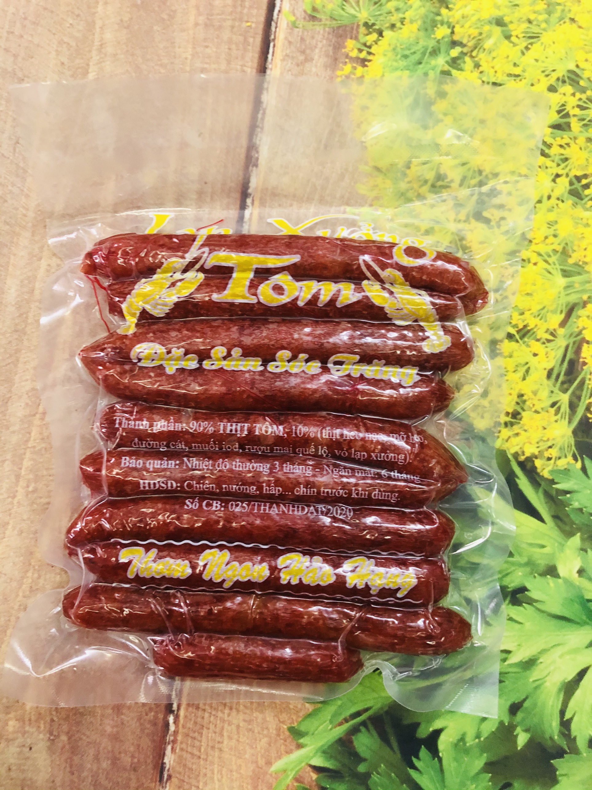 500g lạp xưởng Tôm Sóc Trăng