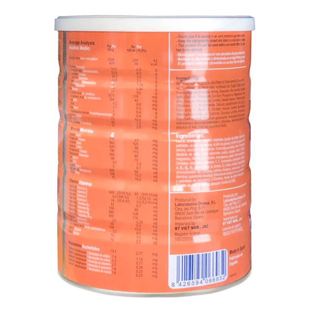 Sữa Blemil Số 4 800G