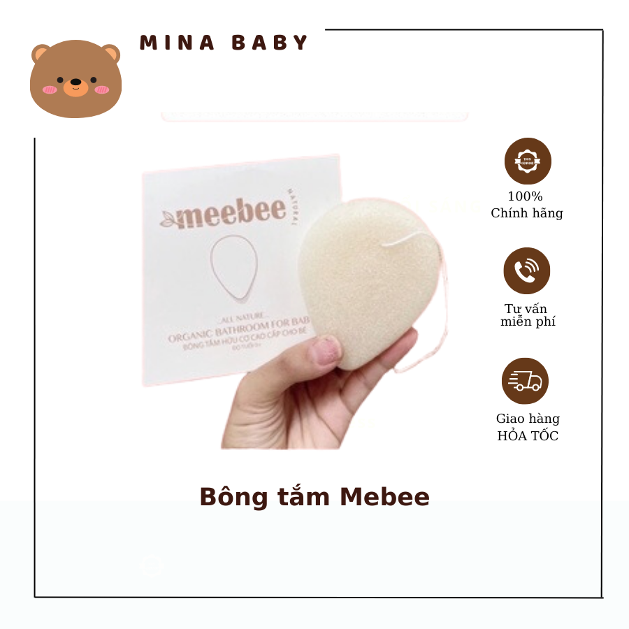 Bông tắm hữu cơ meebee cho bé