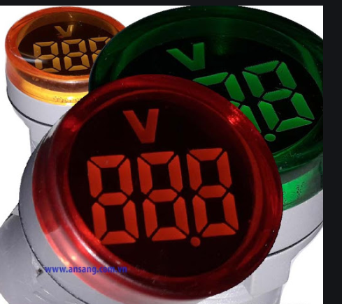 Đèn báo Volt AD16 -22FSV phi 22 vàng