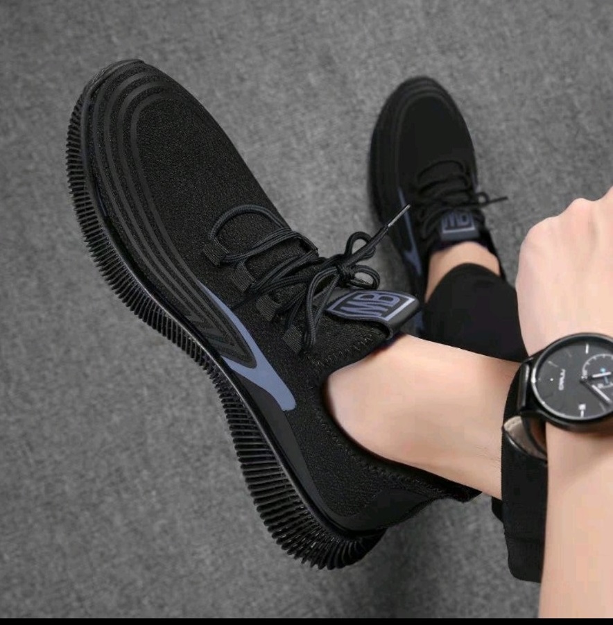 Giày thể thao nam sneakers màu đen điểm nhấn tre trung kiểu dáng mới ôm chân nhẹ thoáng tăng ma sát dùng đi học đi chơi sự kiện S 65