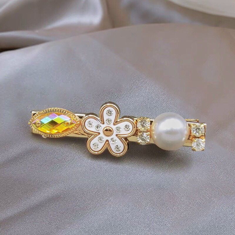set 2 cái kẹp tóc đính đá siêu xinh đi tiệc lấp lánh