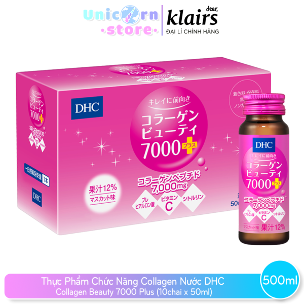 Thực Phẩm Chức Năng Collagen Nước DHC Collagen Beauty 7000 Plus (10chai x 50ml) nhập khẩu
