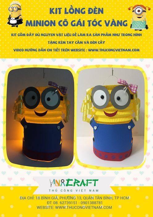 Kit lồng đèn Minion - Pikachu