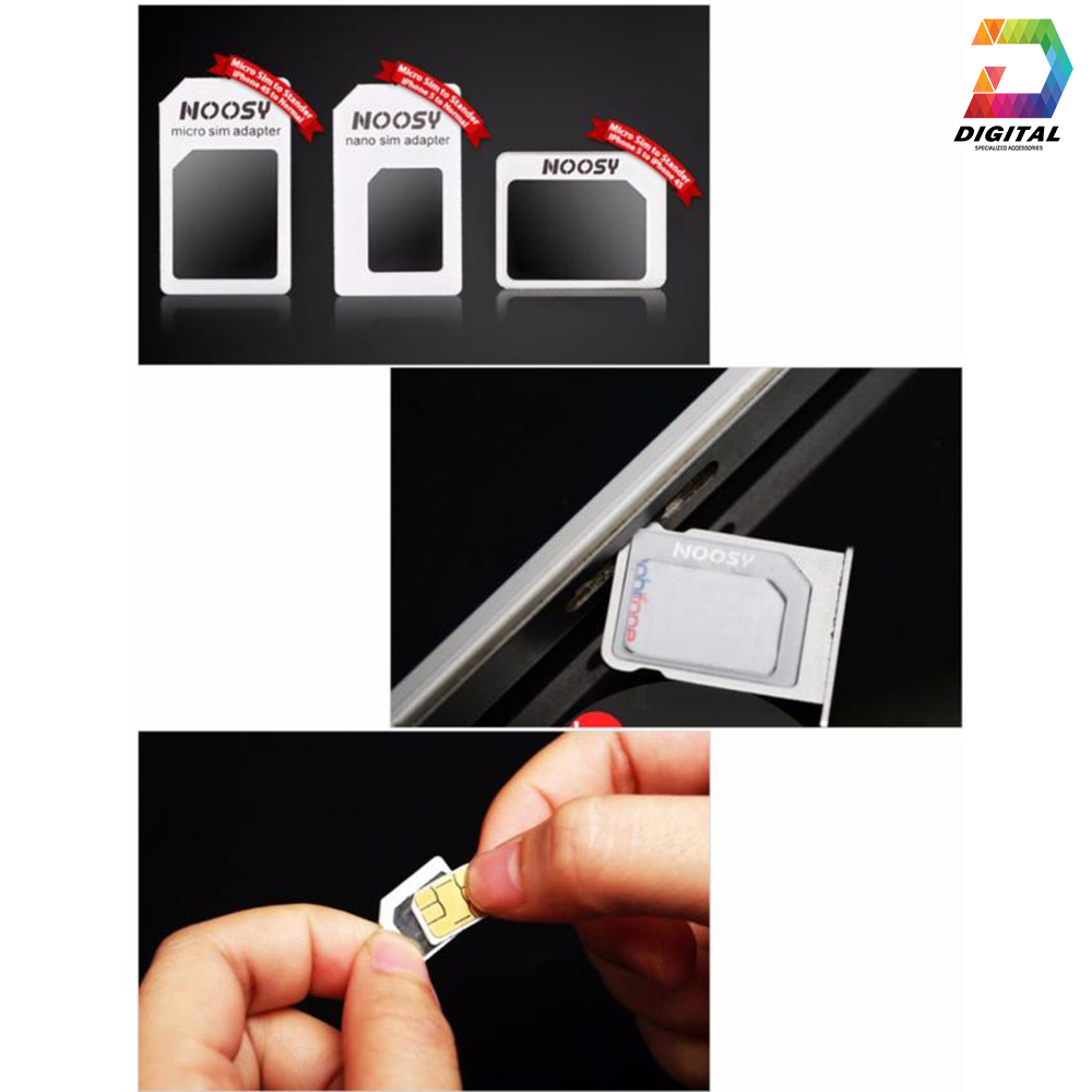 Bộ Chuyển Đổi Nano Sim Nossy, Tặng Kèm Que Chọc Sim